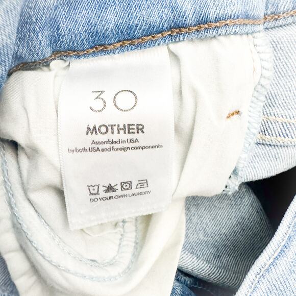 MOTHER Women's Straight Leg Jeans - Light Blue - Picture 6 of 9